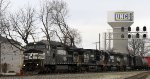 NS 8371 leads train 351 on a dreary morning